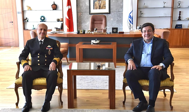 Tuğamiral Biçen'den Başkan Erkek'e ziyaret