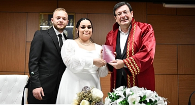 Başkan Erkek'in ilk nikahı, çalışma arkadaşımızın nikahı oldu