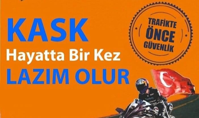 Bayramiç Belediyesi'nden kask uyarısı