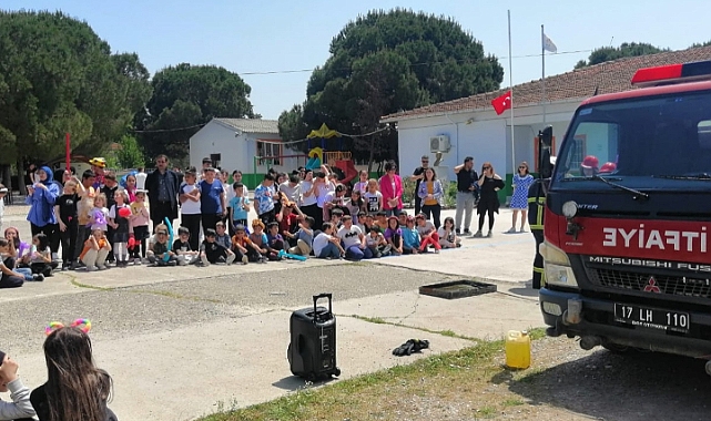 Biga'da yangın söndürme eğitimi