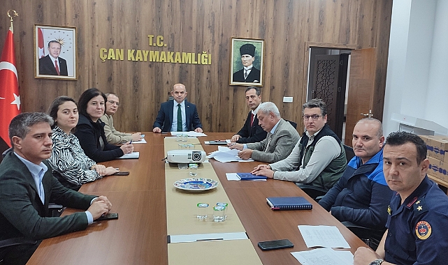 Çan'da orman yangınları mücadele toplantısı gerçekleşti