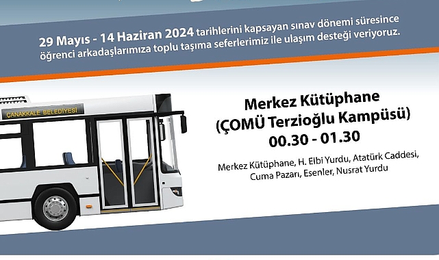 Çanakkale Belediyesi’nden öğrencilere ulaşım desteği
