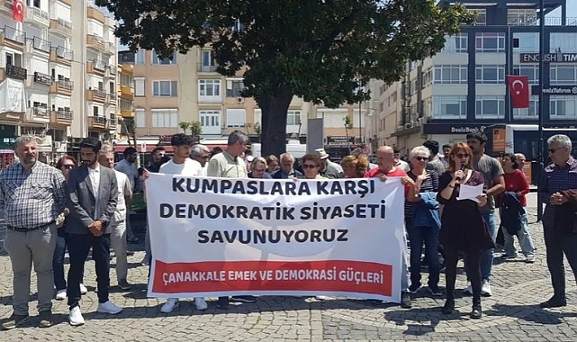 Çanakkale'de Kobane davasında verilen karara protesto