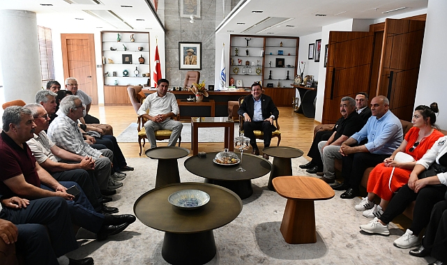 CHP Ezine ilçe yönetiminden Başkan Erkek'e ziyaret