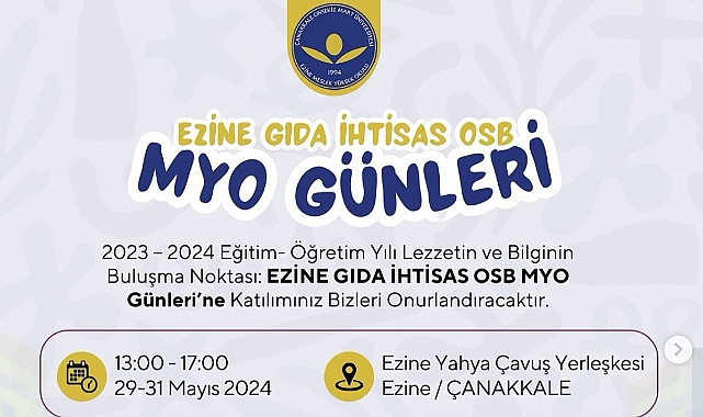 Ezine’de ‘’MYO Günleri’’