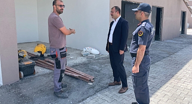 Kaymakam Dolu, Ağaköy Jandarma karakolu inşaatını inceledi