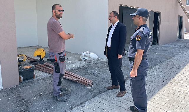 Kaymakam Dolu, Ağaköy Jandarma karakolu inşaatını inceledi