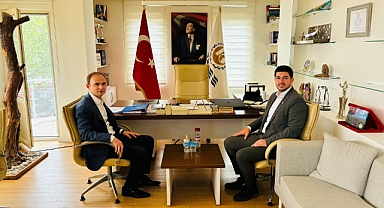 Kaymakam Salih Sak'tan Başkan Gürel'e ziyaret