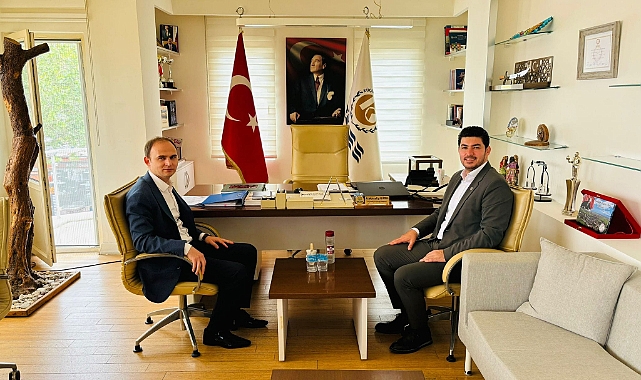 Kaymakam Salih Sak'tan Başkan Gürel'e ziyaret