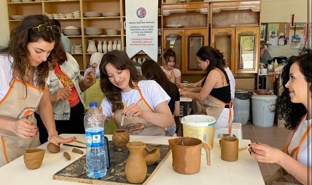 Öğrenciler kendi seramiklerini yaptı