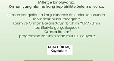 Yenice Göleti’nde orman benim etkinliği
