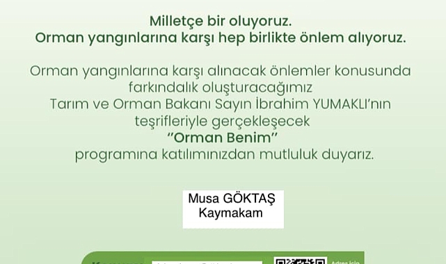 Yenice Göleti’nde orman benim etkinliği