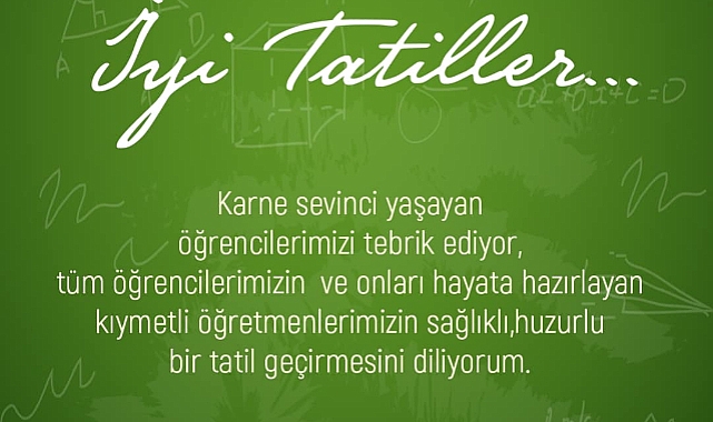 Ali Kâmil Soyuak'tan karne sevinci paylaşımı