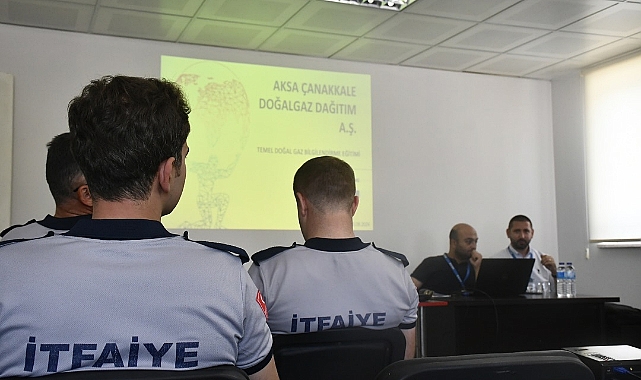 Biga Belediyesi itfaiye müdürlüğü personeline doğalgaz yangınlarına müdahale eğitimi