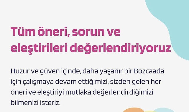 Bozcaada Belediyesi bayram dönemini değerlendirdi