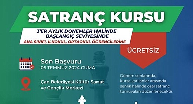 Çan Belediyesi'nden öğrencilere satranç kursu imkanı