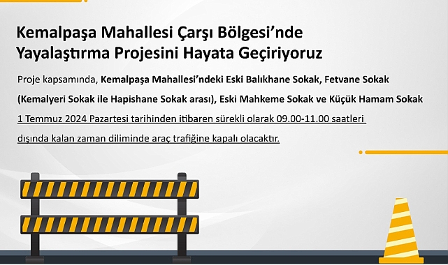 Çanakkale'de Yayalaştırma Projesi hayata geçiriliyor