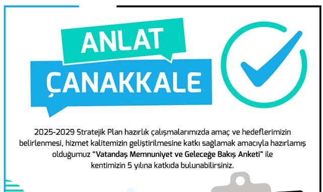 Çanakkaleliler sorunlarını ankette anlatacak
