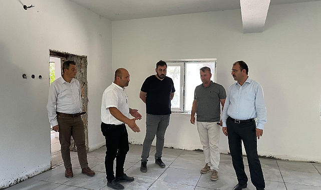 Dolu, Ahmetler köyü köy konağı inşaatında incelemelerde bulundu