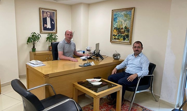 Dolu’dan İş Bankası Biga Şube Müdürü Ufuk Akcanca’ya iade-i ziyaret