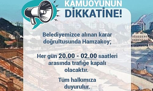 Gelibolu Belediyesi'nden trafik düzenlemesi duyurusu
