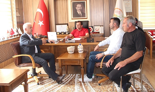 Güneşhan, Gökçeada Belediye Başkanı Bülent Ecevit Atalay'ı ziyaret etti