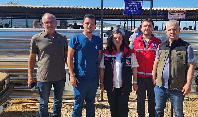 Kurban kesim yerleri denetlendi