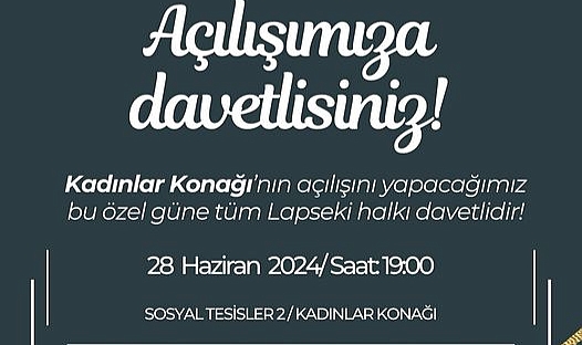Lapseki'de Kadınlar Konağı açılışı gerçekleşecek