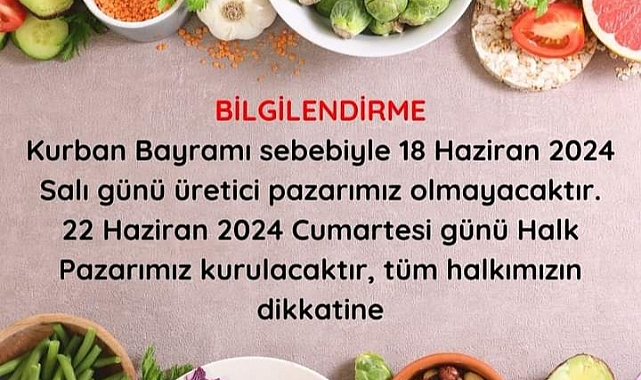 Lapseki'de kurban bayramı nedeniyle üretici pazarı kurulmayacak
