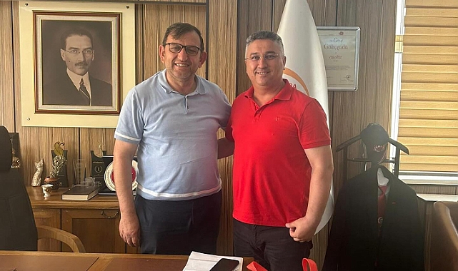 Mesut Bayram, Gökçeada Belediye Başkanı Bülent Ecevit Atalay’ı ziyaret etti
