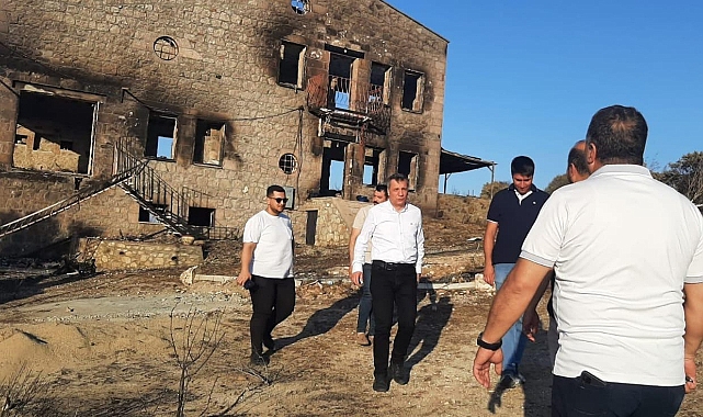 Milletvekili Ceylan'dan yangından etkilenen köylere ziyaret