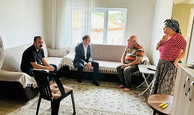 Sak, Gülpınar köyü'nde gaziler Ahmet Uçar ve Necmi Bozeli'yi ziyaret etti