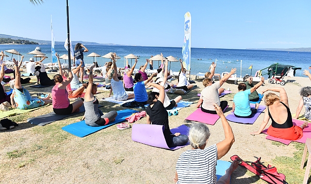 Açık hava yoga etkinlikleri Dardanos'ta başladı