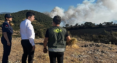 Alper Taş, Saraycık ve Kurşunlu köylerindeki yangın alanında incelemelerde bulundu