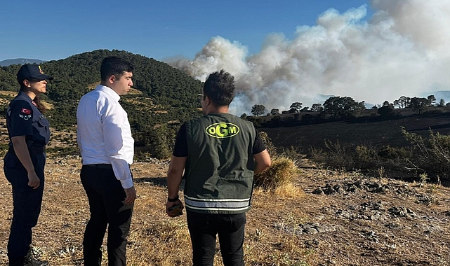 Alper Taş, Saraycık ve Kurşunlu köylerindeki yangın alanında incelemelerde bulundu