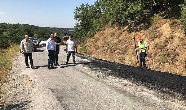 Bardakçılar köy yolunda bakım ve onarım çalışmaları incelendi