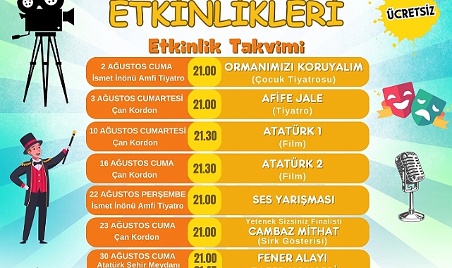 Çan Belediyesi'nden Ağustos ayı yaz etkinlikleri