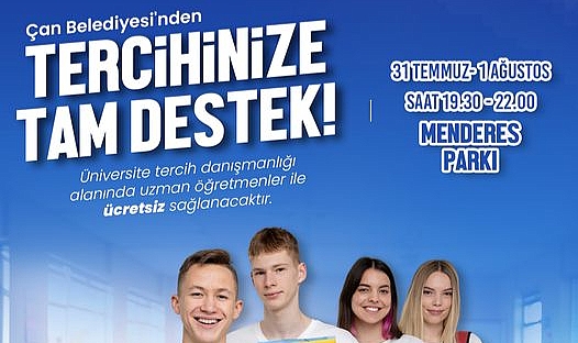 Çan Belediyesi'nden ücretsiz üniversite tercih danışmanlığı