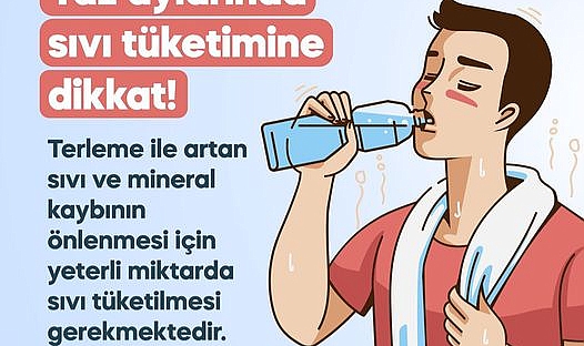 Çanakkale İl Sağlık Müdürlüğü'nden yaz aylarında sıvı tüketimi uyarısı