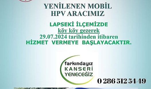 Çanakkale İl Sağlık Müdürlüğü'nden yeni HPV mobil aracı hizmeti