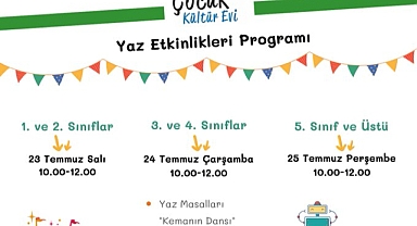 Çocuk Kültür Evi yaz etkinlikleri devam ediyor