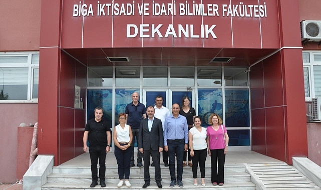 Dolu, Biga'da bulunan  Yüksekokullarına veda ziyaretinde bulundu