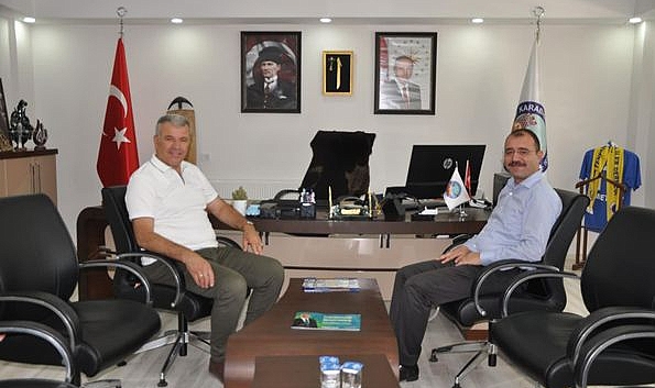 Dolu, Karabiga Belediye Başkanı Ahmet Elbi'ye veda ziyaretinde bulundu