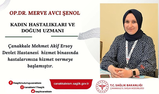 Dr. Merve Avcı Şenol göreve başladı