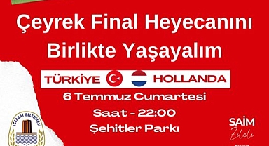Eceabat Belediyesi, Milli Takım maçını Şehitler Parkı'nda izleme etkinliği düzenliyor