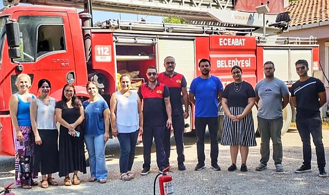 Eceabat Toplum Sağlığı Merkezi'nden yangın tatbikatı