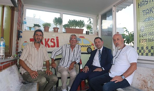 Ercan Kayabaşı Hastane Taksi Durağını ziyaret etti