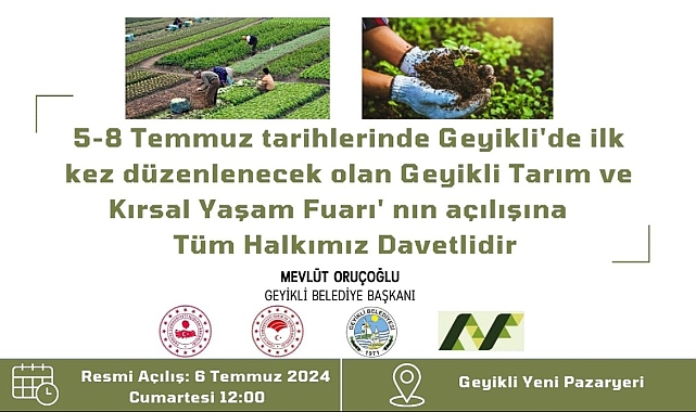 Geyikli Tarım ve Kırsal Yaşam Fuarı başlıyor