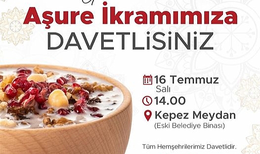 Kepez Belediyesi'nden geleneksel aşure ikramı daveti