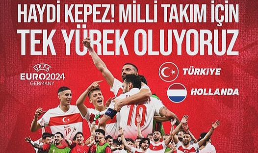 Kepez'de milli maç coşkusu